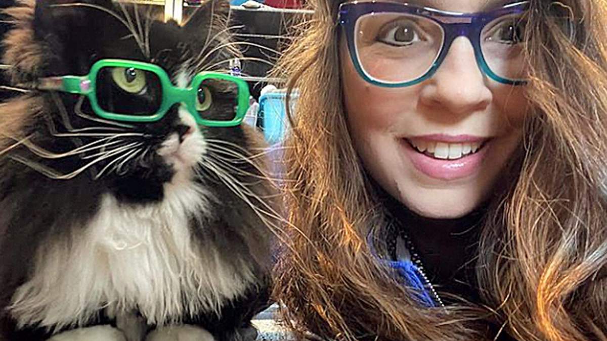 Кошка носит очки, чтобы помочь детям преодолеть стыд – очень милые фото - Pets