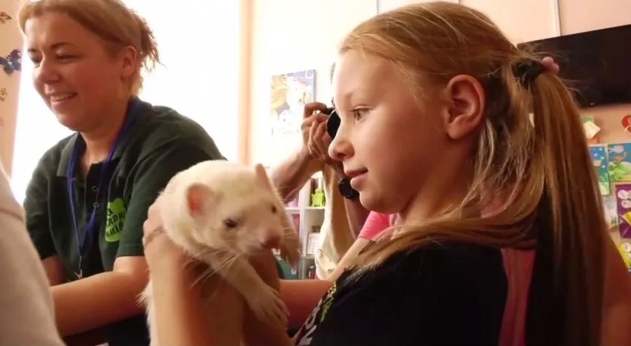 Животные из "Киевзоо" устроили терапию для детей из Охматдета Животные из "Киевзоо" устроили терапию для детей из Охматдета